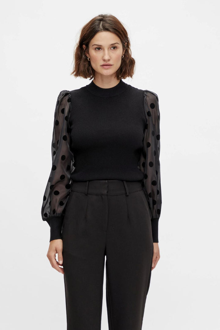 Y.A.S - Yasdotme Ls Knit Pullover S. - Black Bluser 