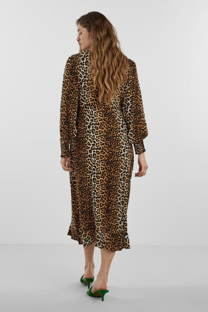 Y.A.S - Yasleonora Ls Wrap Long Dress S. - 4315614 Nomad Leonora Aop Kjoler 