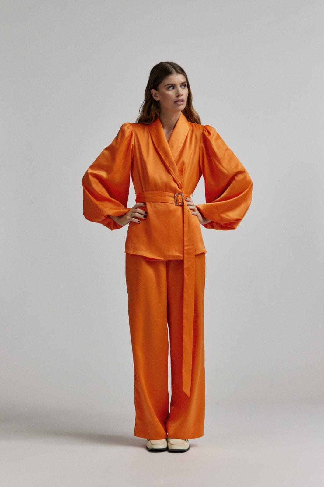 Y.A.S - Yaslilian Tailored Pants - Celosia Orange Bukser 