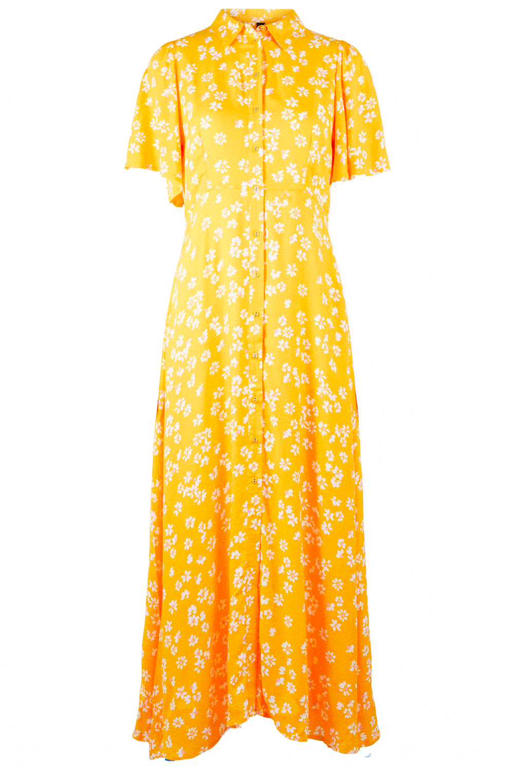 Y.A.S - YasLimo 2/4 Ankle Shirt Dress - Radiant Yellow Kjoler 
