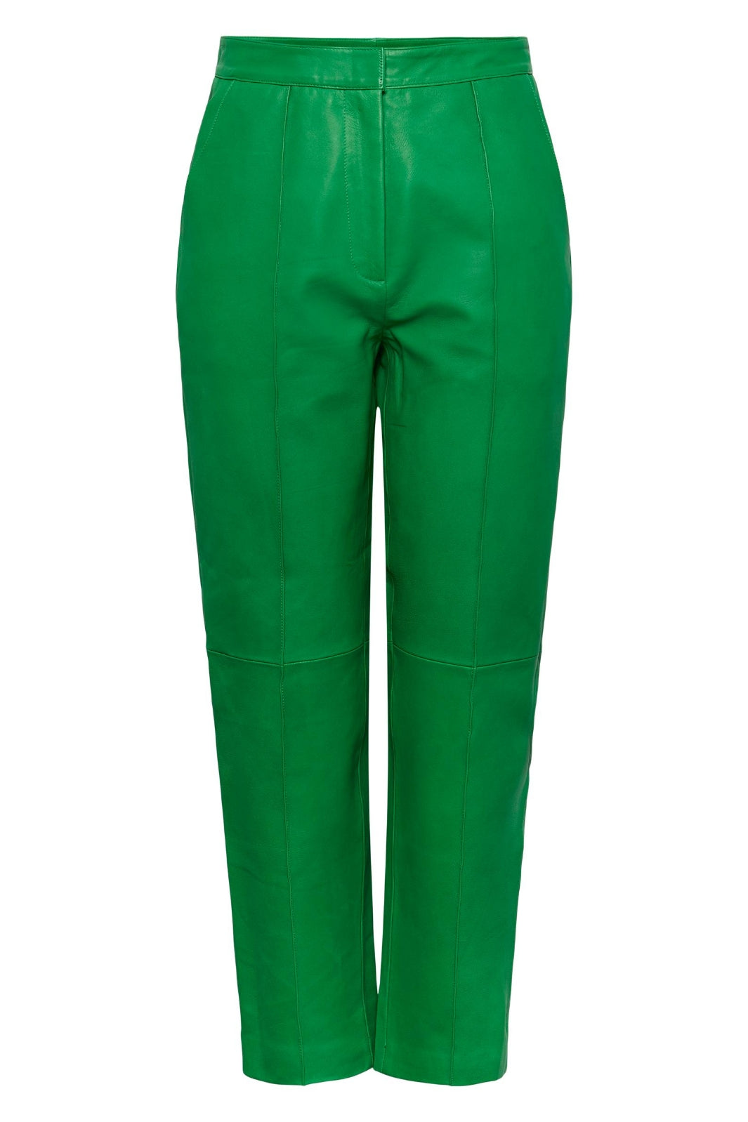Y.A.S - Yaslisava Hw Ankle Leather Pant - Fern Green Bukser 