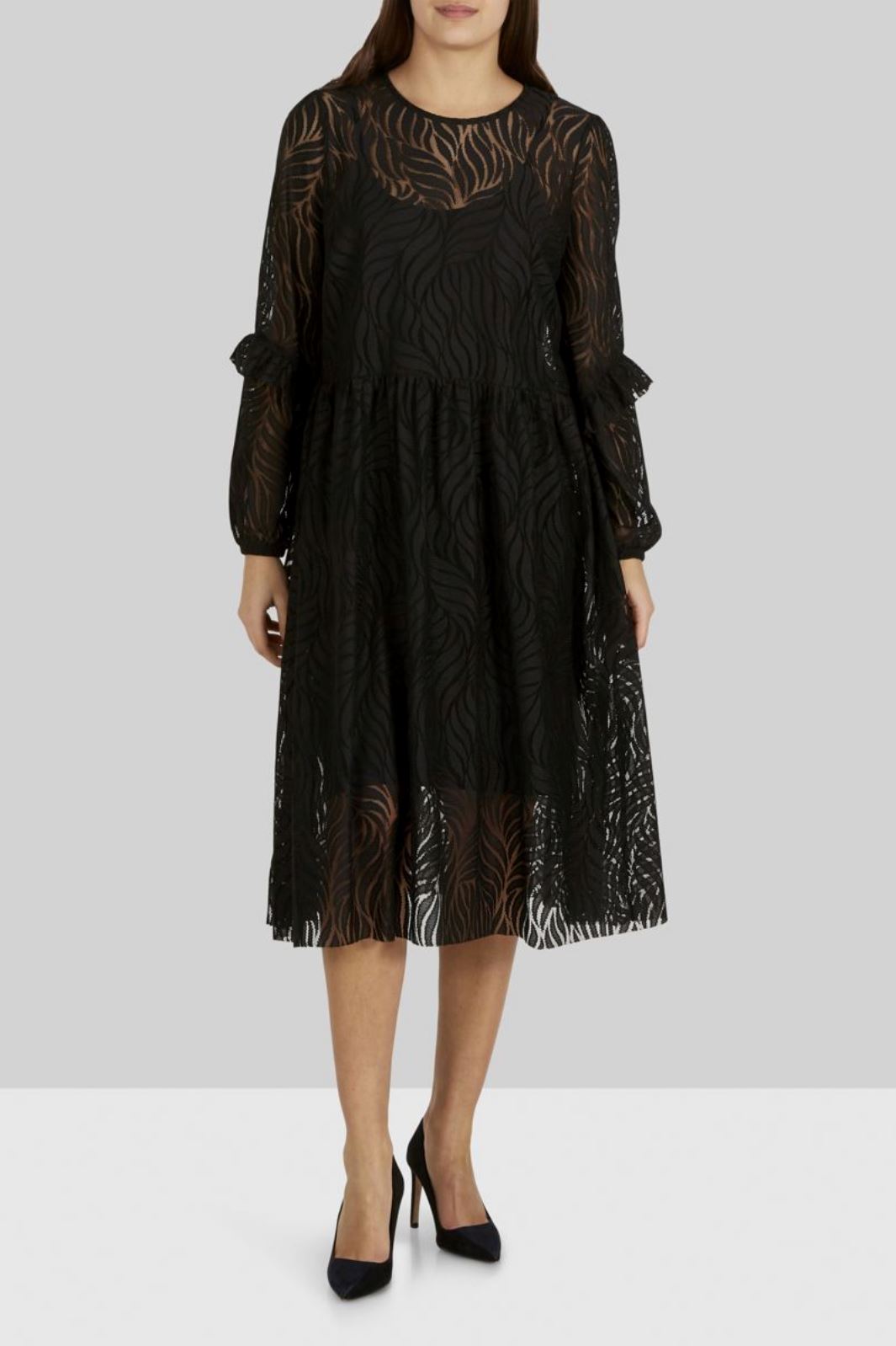 Y.A.S - Yaslucianna Ls Long Lace Dress - Black Kjoler 