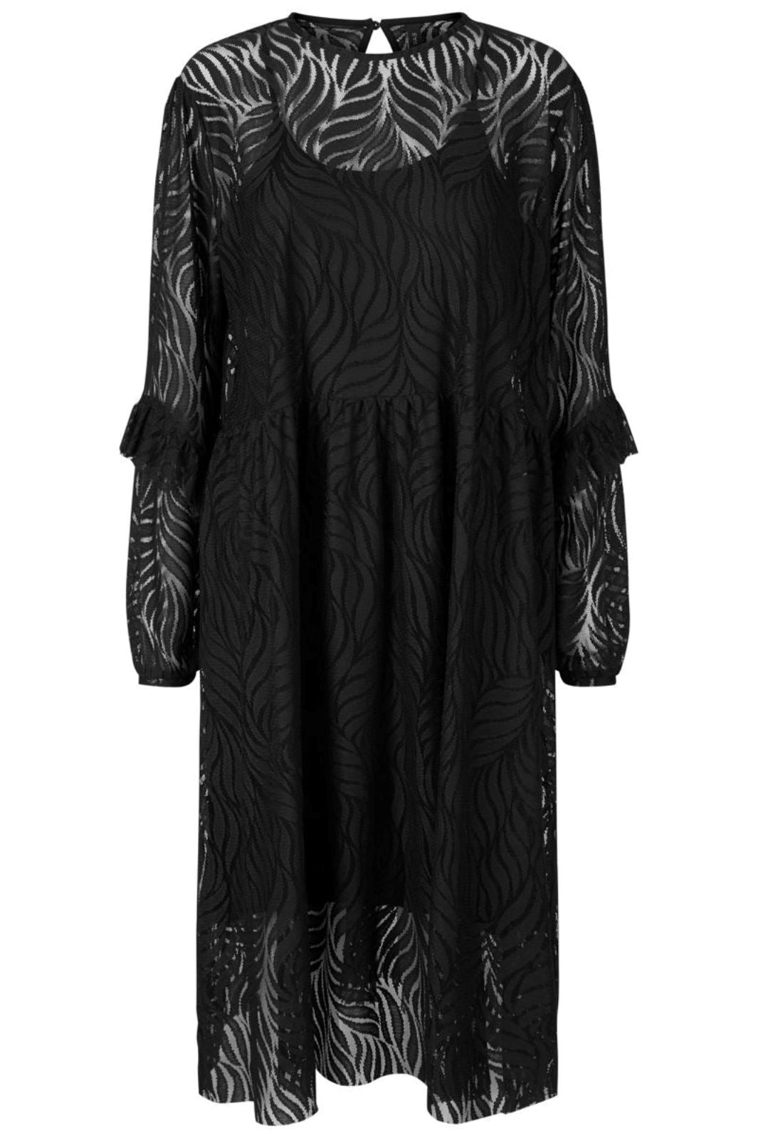 Y.A.S - Yaslucianna Ls Long Lace Dress - Black Kjoler 