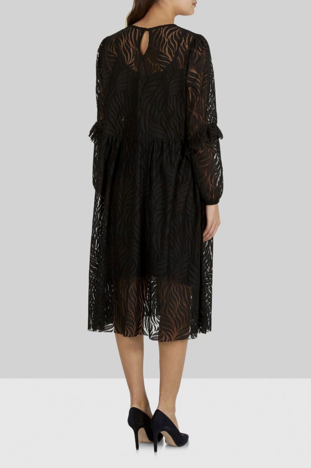 Y.A.S - Yaslucianna Ls Long Lace Dress - Black Kjoler 