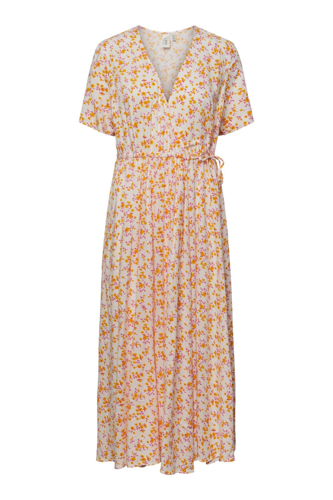Y.A.S - Yasmicca Ss Long Wrap Dress S. - Star White Micca print Kjoler 