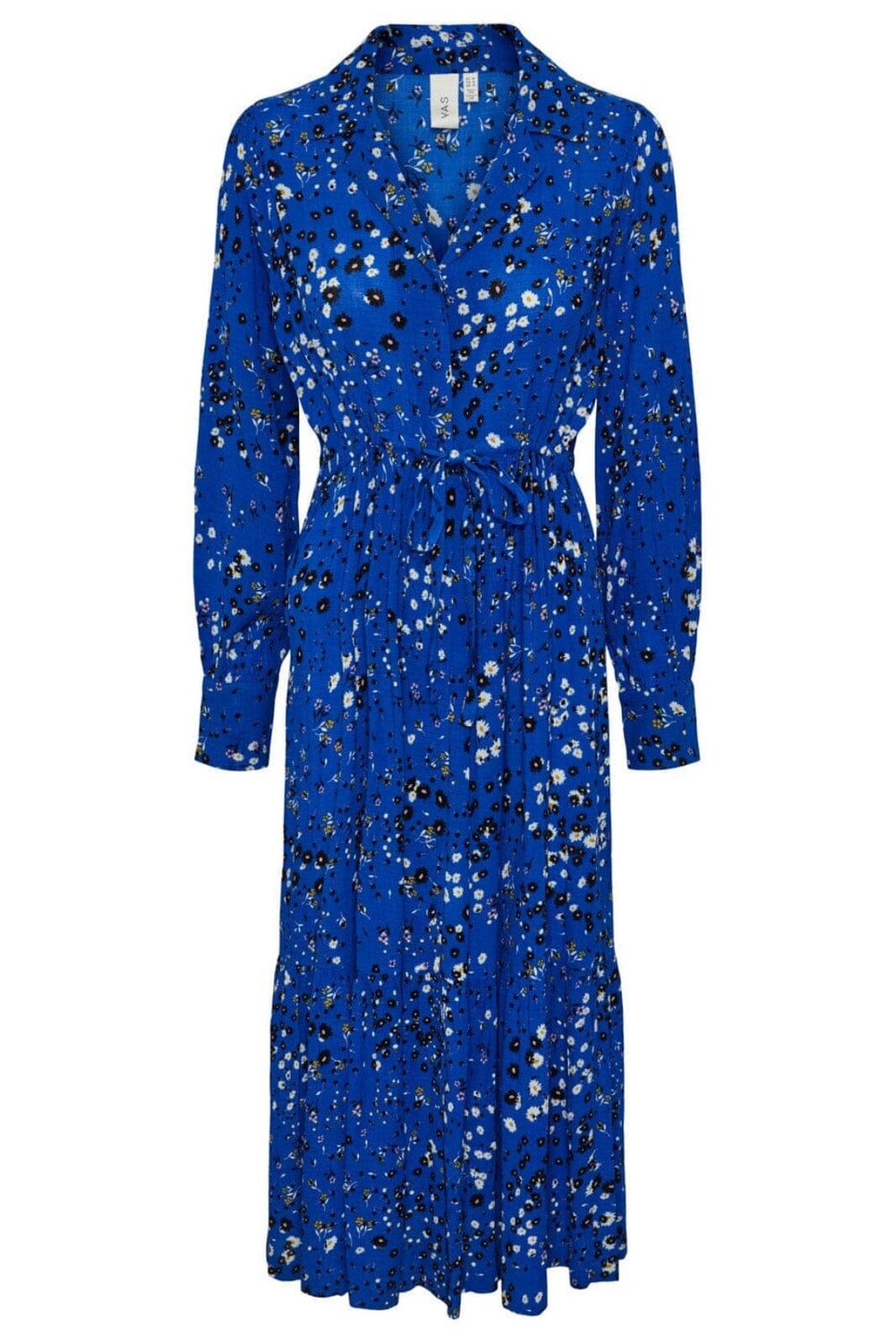 Y.A.S - Yasminny Ls Long Shirt Dress S. - Blue Iolite Minny print Kjoler 