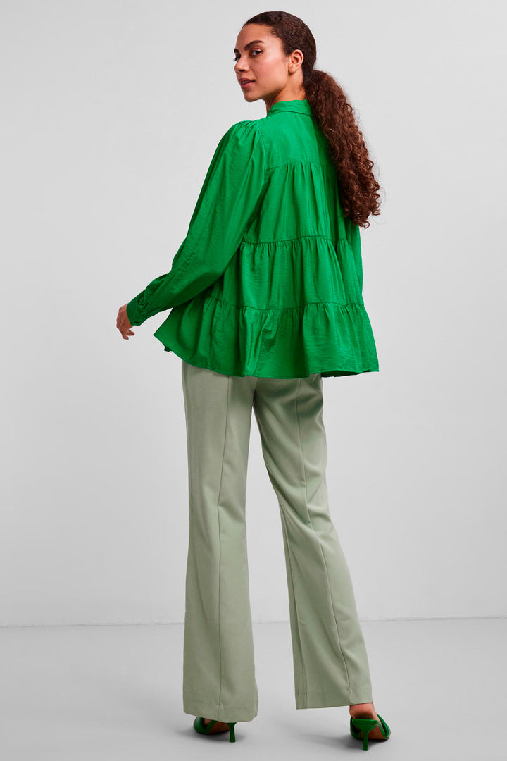 Y.A.S - Yaspala Ls Shirt S. - Fern Green Bluser 