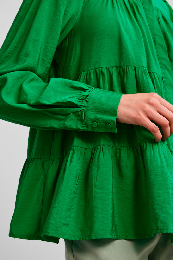 Y.A.S - Yaspala Ls Shirt S. - Fern Green Bluser 