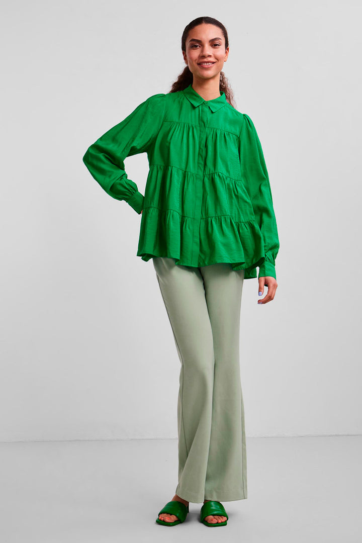 Y.A.S - Yaspala Ls Shirt S. - Fern Green Bluser 