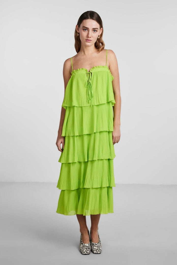 Y.A.S - Yaspimo Strap Midi Dress S. Show - Lime Green Kjoler 