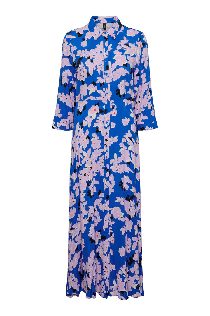 Y.A.S - Yassavanna Long Shirt Dress S. - Dazzling Blue - Dala Print Kjoler 