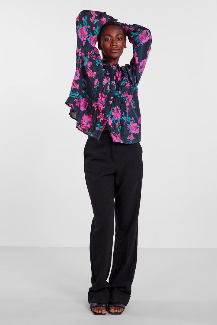 Y.A.S - Yasscura Ls Shirt S. - Black - Scura Print Skjorter 