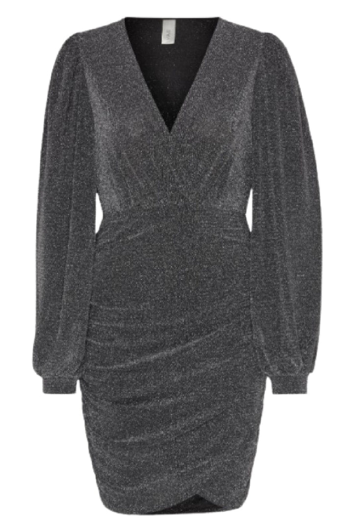 Y.A.S - Yastikka Ls Glitter Dress Show - 4380576 Black Silver Glitter Kjoler 