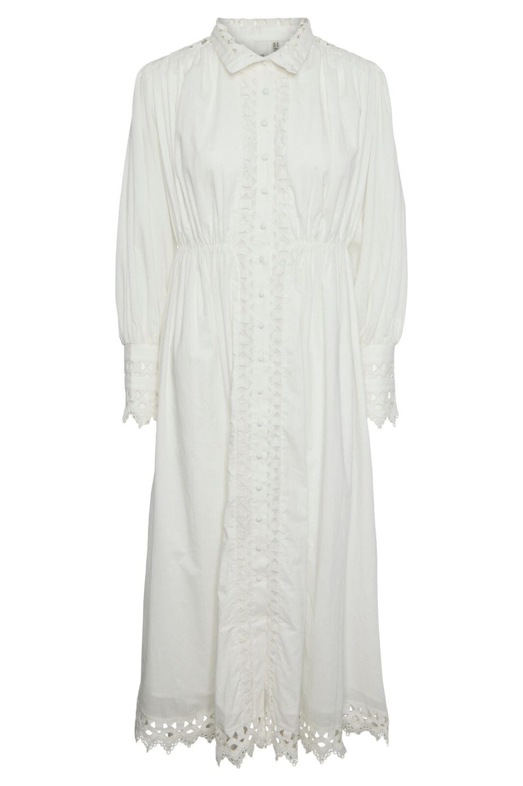 Y.A.S - Yastrima Ls Long Shirt Dress S. - Star White Kjoler 
