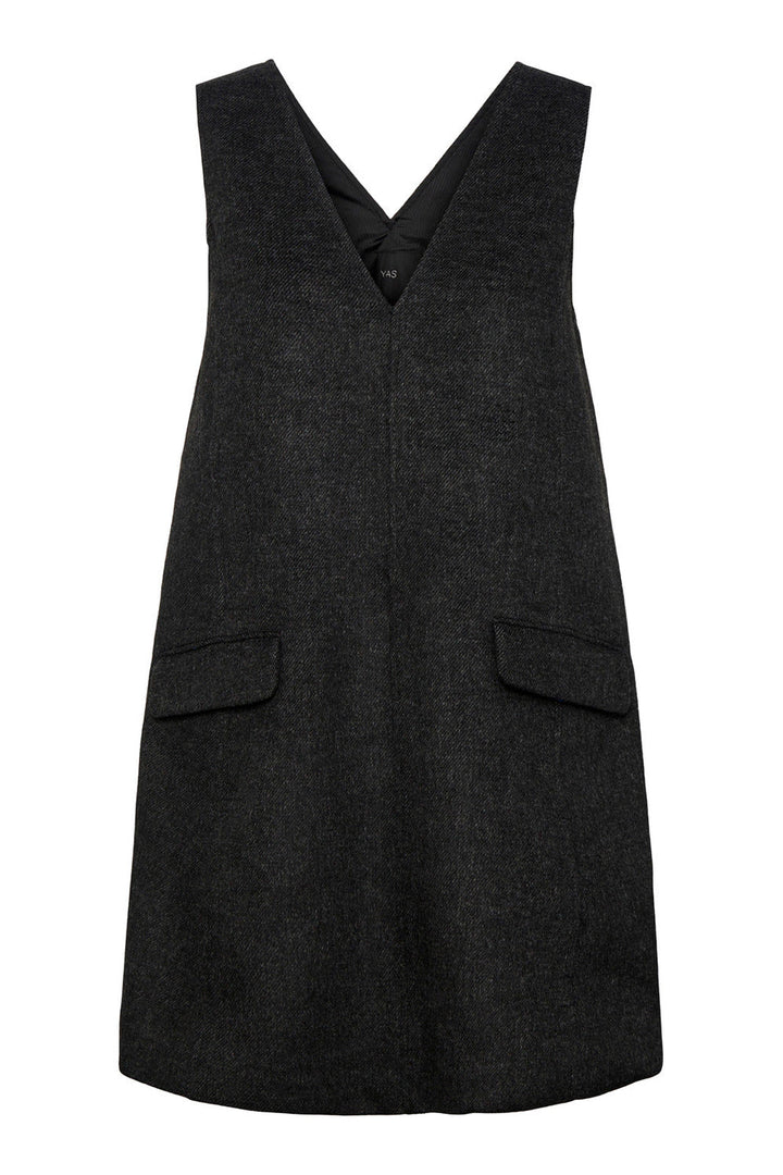 Y.A.S - Yaswilla Wool Mix Spencer Dress S. - Dark Grey Melange Kjoler 